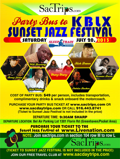 Party Bus to KBLX Sunset Jazz Festival