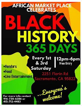 African American Market Place in Sacramento 1st and 2nd Saturdays
