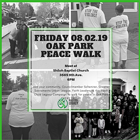 Friday Peace Walk in Oak Park - Sacramento