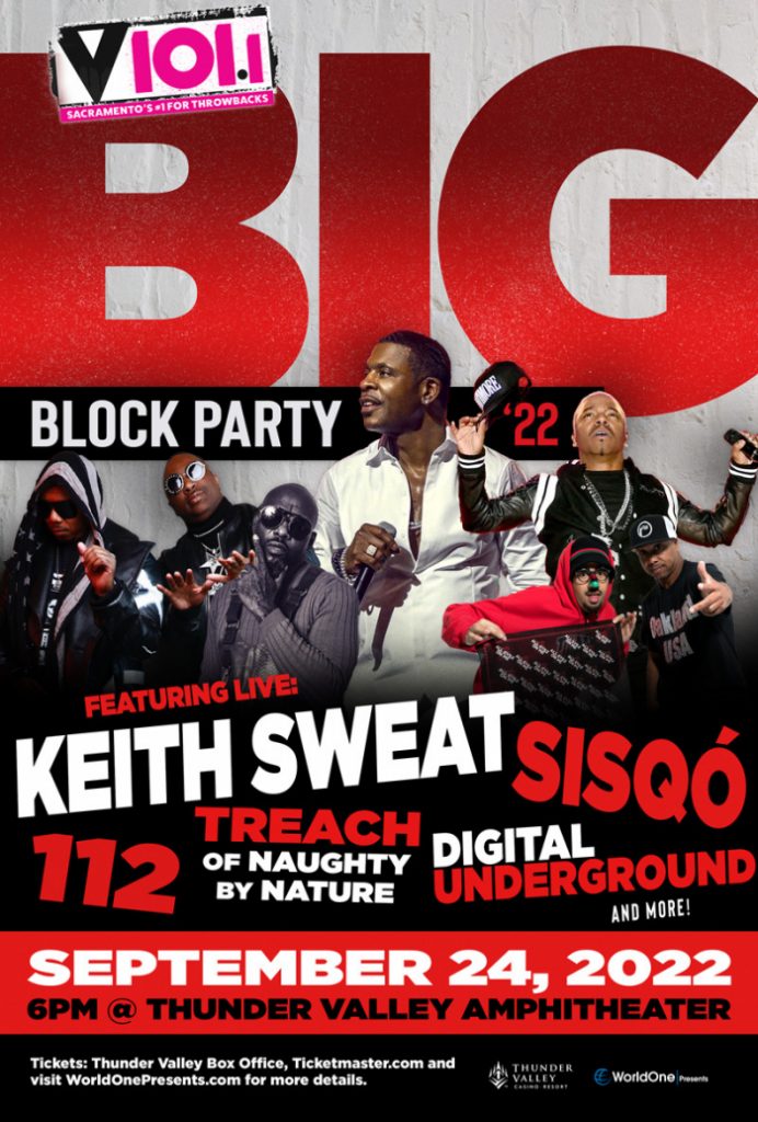 Don't miss V101.1 Big Block Party at Thunder Valley featuring Keith