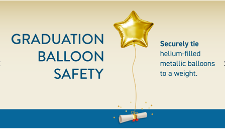 PG&E to Graduates: Celebrate Safety by Securing Balloons with a Weight