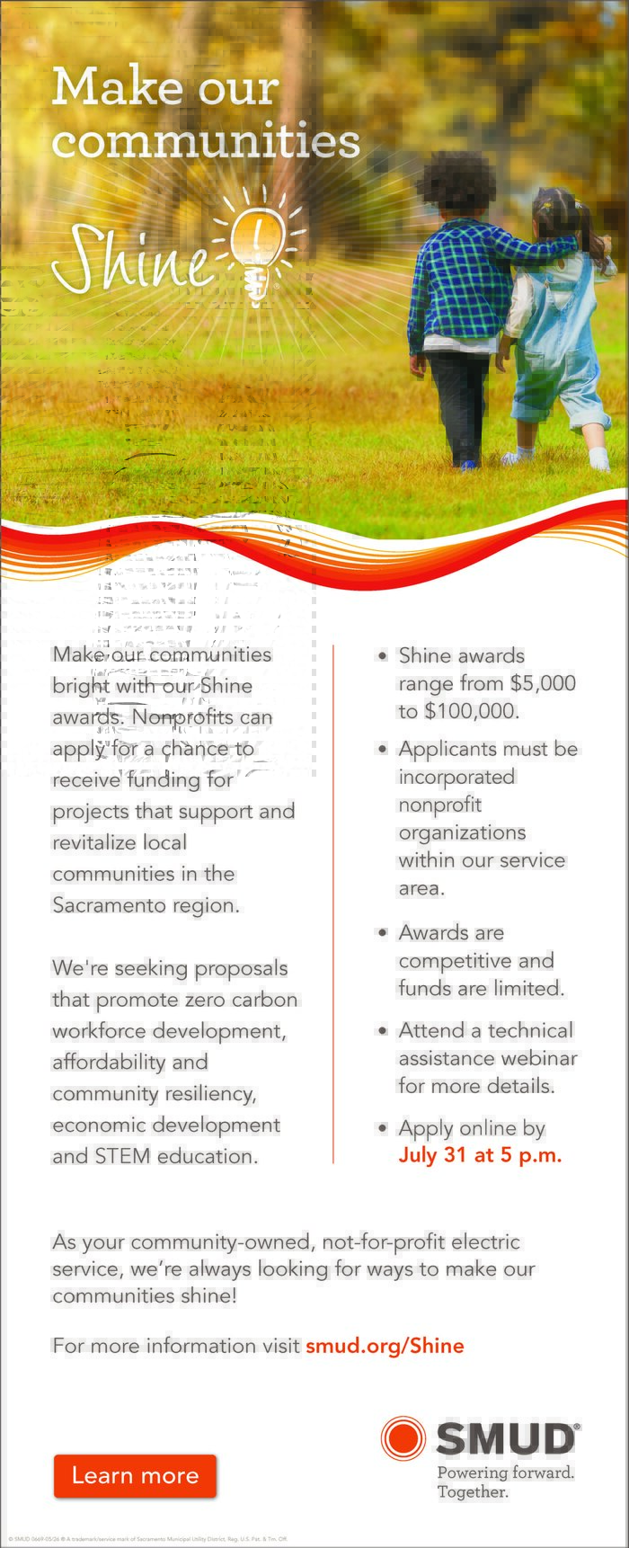 We can make our communities shine! APPLY NOW