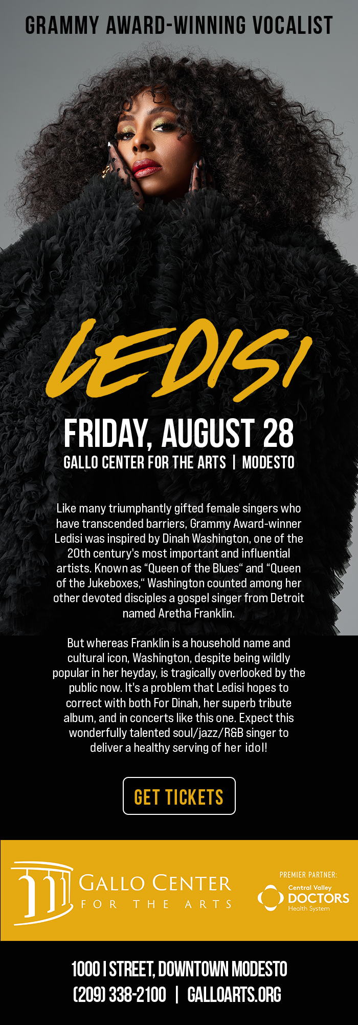 Experience Ledisi channeling the great Dinah Washington!