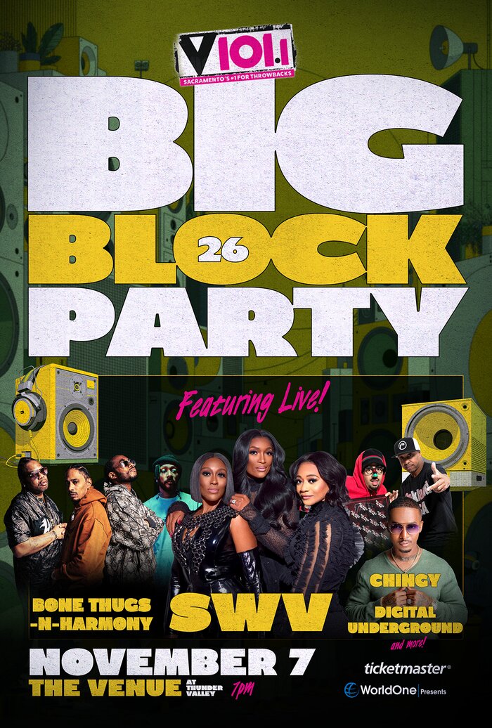 BIG BLOCK PARTY ’26 Brings SWV, Bone Thugs-N-Harmony, Chingy & Digital Underground to Thunder Valley!